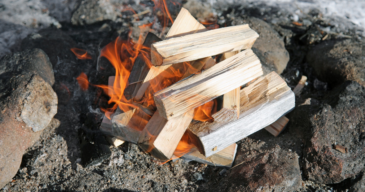 combustion du bois sec